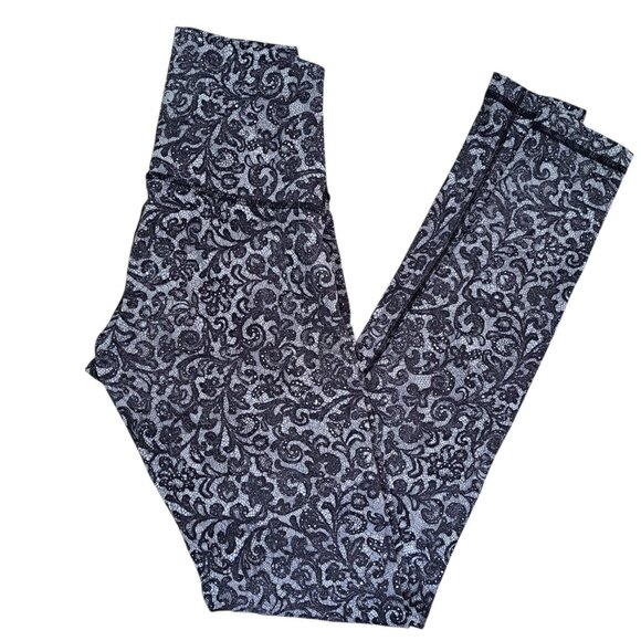 Lululemon Women's Wunder Under Hi-Rise Full-On Leggings Lace Print Sz 6 - Picture 5 of 6